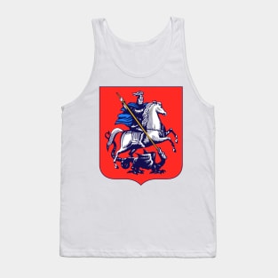 Moscow Flag Coat of Arms Tank Top